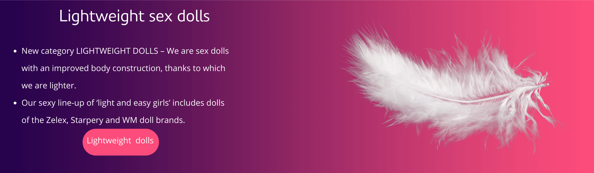 Lightweight sex dolls